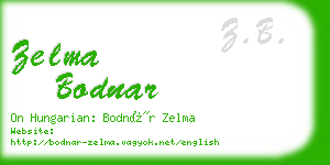 zelma bodnar business card